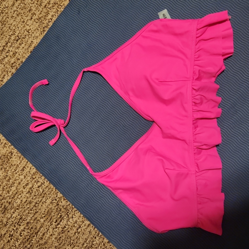 Hot Pink Ruffle Bikini - Picture 2 of 8